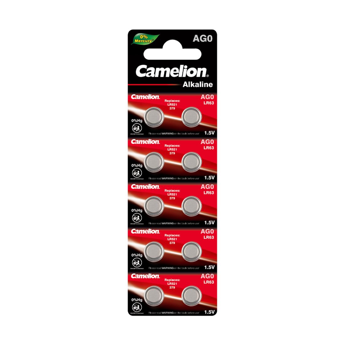 Батарейка CAMELION Alkaline AG0-BP2(0%Hg) 2 шт. в блистере