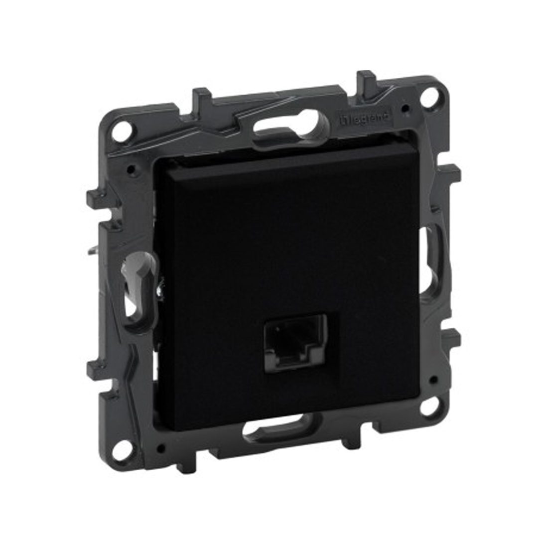 Информационная розетка одинарная Niloe Step RJ45 Кат.5e UTP Чёрный new